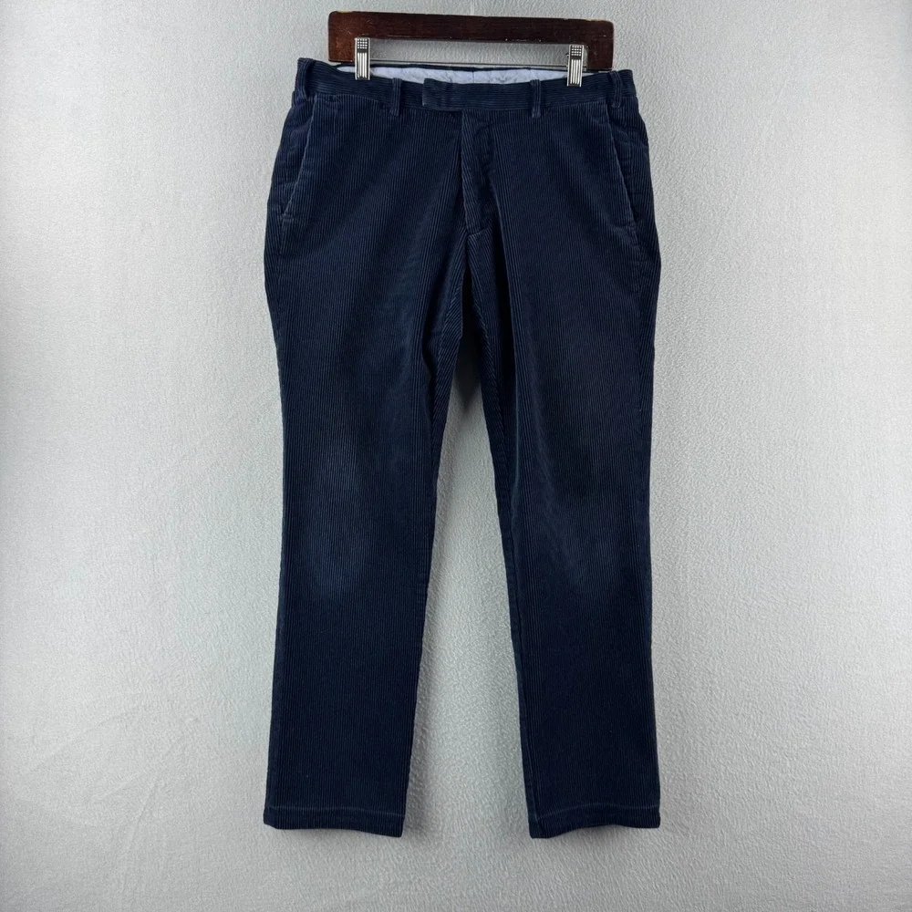 Polo Ralph Lauren Pants Mens 32x30 (Fits 32x28) Blue Cotton Corduroy Chino